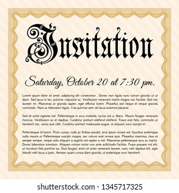 Orange Formal invitation. Customizable, Easy to edit and change colors. Printer friendly. Perfect design. 