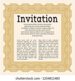 Orange Formal invitation. With quality background. Artistry design. Customizable, Easy to edit and change colors. 