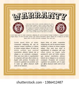 Orange Formal Warranty Certificate template. Customizable, Easy to edit and change colors. Printer friendly. Modern design. 