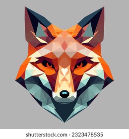 Orange Fox Face looking foward