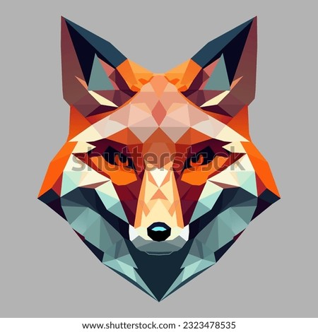 Orange Fox Face looking foward