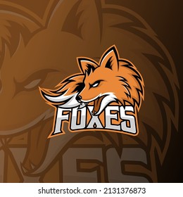 Orange Fox Mascot Esport Logo Design