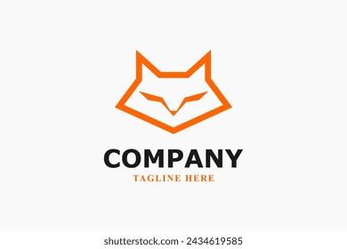 orange fox modern minimal logo