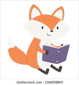 Orange Fox Reading A Book