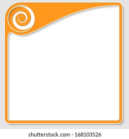 orange frame for any text with spiral
