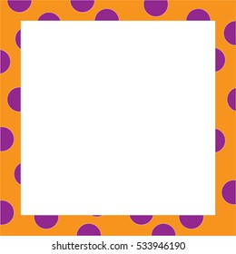Orange frame with black circles
