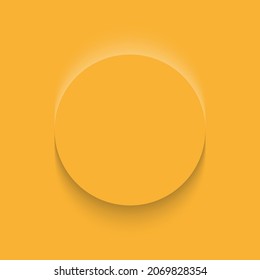 Orange frame design. Abstract 3D circle backdrop for cosmetic product. Collection of luxury geometric background with copy space. Top view. EPS10 vector