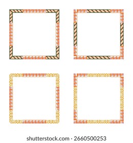 Ícone de quadro laranja. Símbolo de borda quente. Forma quadrada brilhante. Design plano vetorial.
