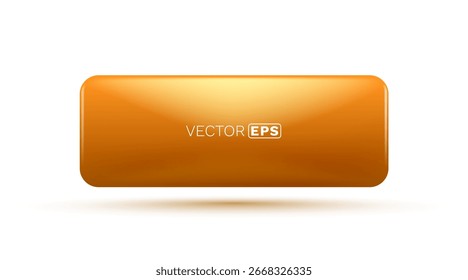 Etiqueta naranja del marco, Botón de la barra del acontecimiento, cartel del color. Ilustración vectorial