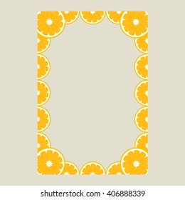 Orange frame. Vector.
