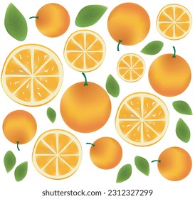 Orange Fresh Fruit background design
