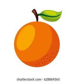 orange fresh fruit icon