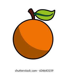 orange fresh fruit icon