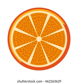 orange fresh fruit icon graphic isolated vector