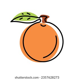 orange fresh fruit icon isolated