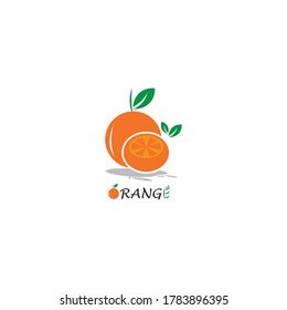 orange fresh fruit logo. vector icon design template
