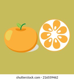 orange fresh fruity fruit design vector symbol