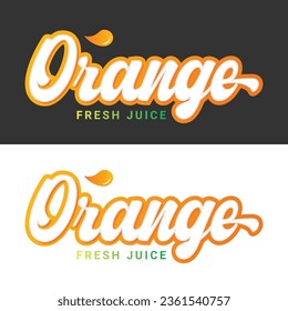 Orange Fresh Juice Logo Design Orange Label Logotype