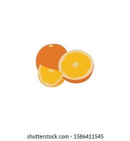 orange fresh vector. vitamin healthy juicy