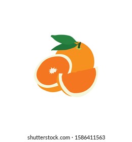 orange fresh vector. vitamin healthy juicy