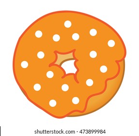 Orange Frosted Donut