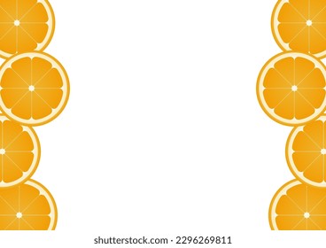 Orange Fruit Background. Vector Illustration. 