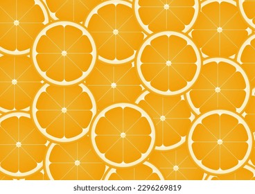 Orange Fruit Background. Vector Illustration. 