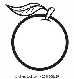 ilustración vectorial en blanco y negro de frutos anaranjados