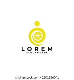 orange fruit care logo vector design template