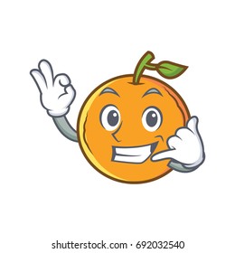 orange fruit cartoon character call me