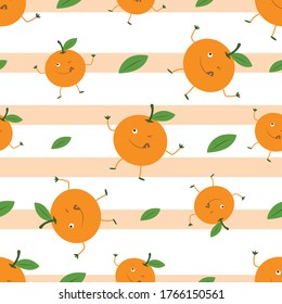 Orange Fruit Cartoon Character Design Graphic suitable for your design needs: logos, illustrations, animations, t-shirt designs, etc.