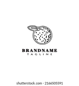 orange fruit cartoon logo icon design template modern vector illustration