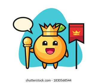 Orange fruit cartoon as a mechanic