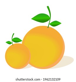 Fruta Naranja. Ilustración del vector de dibujos animados