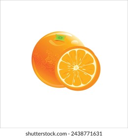 orange fruit cartoon vector illustration background