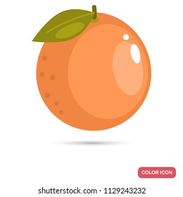 Orange fruit color flat icon