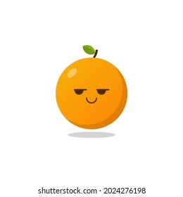 Orange fruit cute kawaii style design