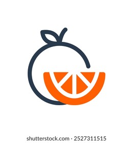 Orange Fruit for Day of the Dead Vector Icon