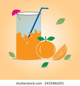 Orange fruit design , orange juice , orange fruit vector design 