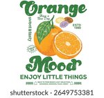 Orange fruit design for poster, sticker, apparel and others.