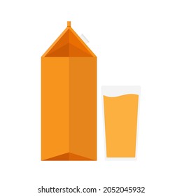 Ilustración vectorial del icono de bebida de fruta naranja