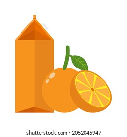 Ilustración vectorial del icono de bebida de fruta naranja