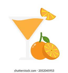 Orange fruit drink icon vector illustration