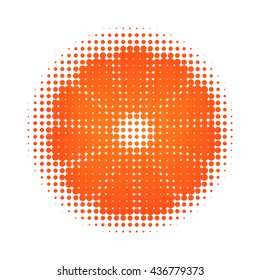 Orange Fruit. Eco food. Halftone Orange. Vector background. EPS-10