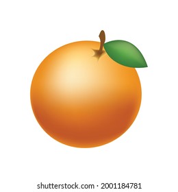 Orange Fruit Emoji Vector Design. Art Illustration Agriculture Food Farm Product. Orange Isolated On White Background.