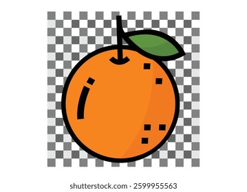Orange Fruit Flat Design themed Icon