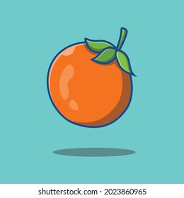 Orange Fruit Flat Icon Illustration Design
