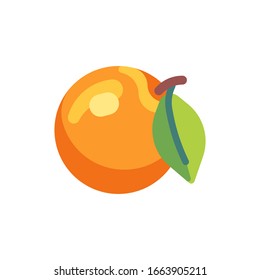 Orangefarbene Früchte flach Symbol. Symbol für die Steckmaschine