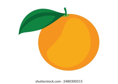 Orange Fruit Flat Sticker Design