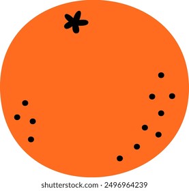 Orange Fruit Food Vector Illustration